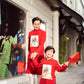 Men and Boy Red Lan Ao Dai Set | Pre-made Vietnamese Ao Dai| Lunar New Year | Ao Dai for Girl, Mom, Dad, Boy | Ao Dai Tet|J3