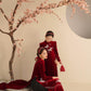 Mom and Daughter Red Velvet Phoenix Ao Dai Set| Pre-made Traditional Vietnamese Ao Dai| Lunar New Year | Ao Dai for Girl, Mom |Ao Dai Tet|