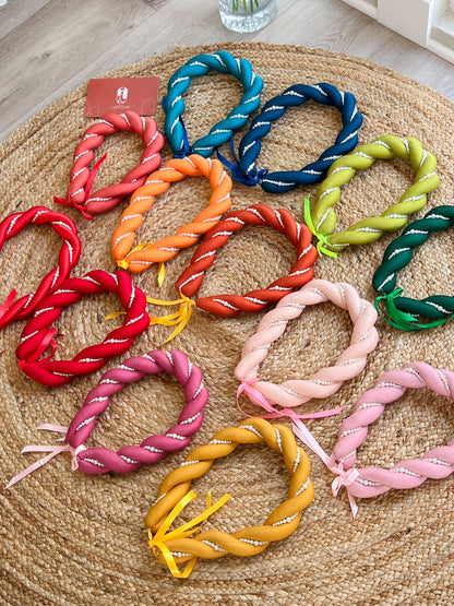 Twisted Pearl Headband (Mấn) - White, Pink, Red