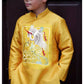 Boy Yellow Embroidery Hac/Lotus Ao Dai Top | Lunar New Year | Ao Dai for Boy | Ao Dai Kid | Ao Dai Tet |