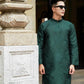 Men Dark Green 3D Gam Ao Dai Set| Pre-made Traditional Vietnamese Ao Dai| Lunar New Year | Ao Dai for Dad, Boy | Ao Dai Tet|