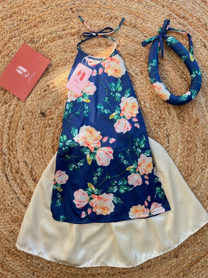 Girl Blue Yem with Headband