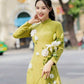 Hydrangea 3D Ao Dai Top Only, NO PANTS (4 Colors) |Pre-made Modernized Vietnamese Ao Dai | Lunar New Year| Ao Dai Truyen Thong|L3