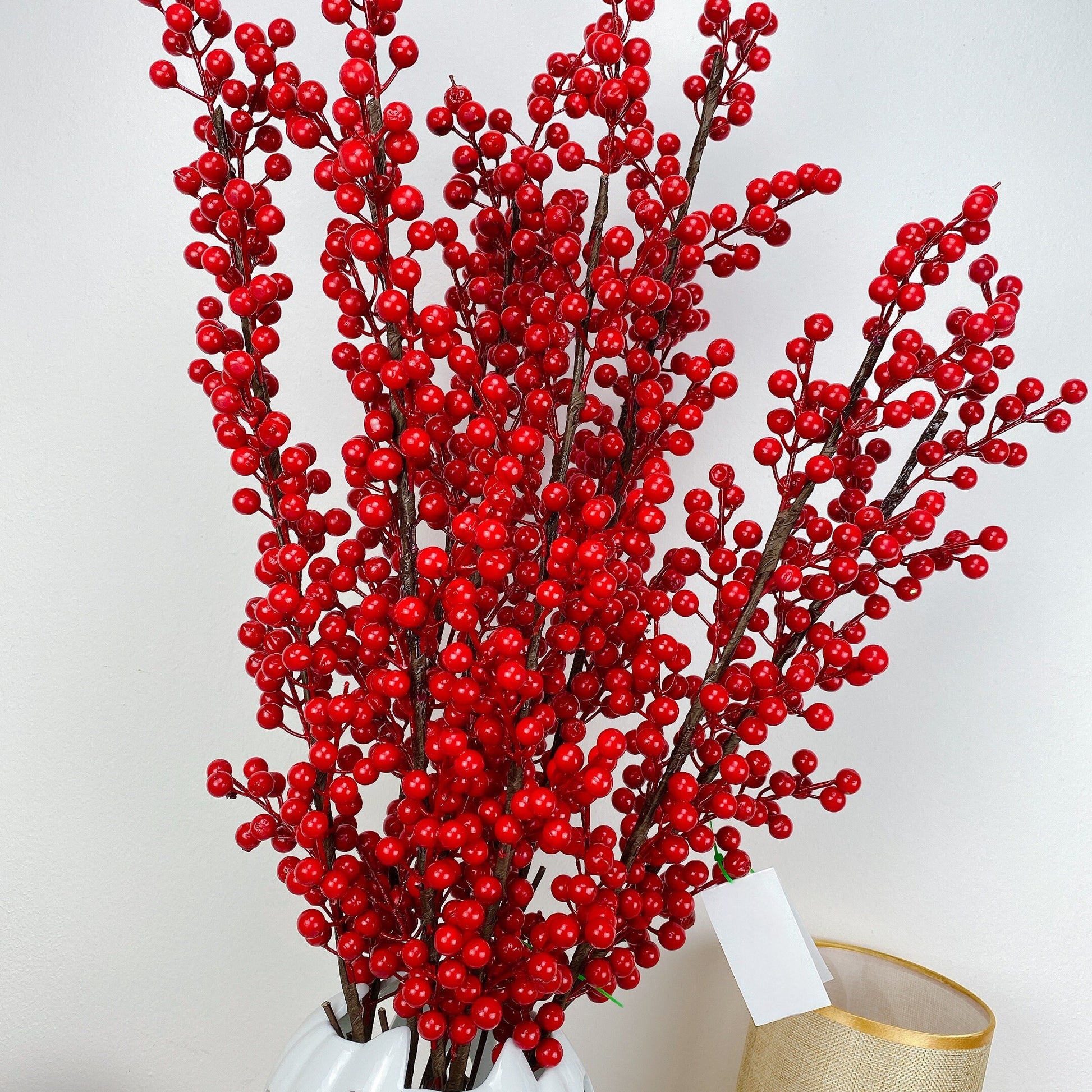 Red Berry Stem 40" Tall - Tet Decoration