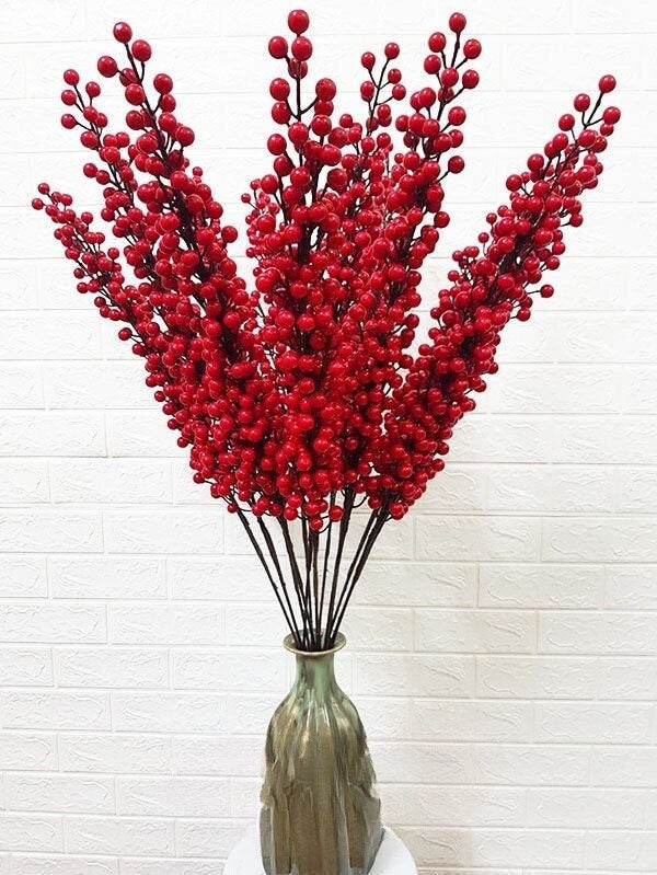 Red Berry Stem 40" Tall - Tet Decoration