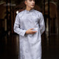 Men Gray Gam Silk Ao Dai Set| Pre-made Traditional Vietnamese Ao Dai| Lunar New Year | Ao Dai for Dad, Boy | Ao Dai Tet|H4