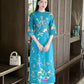 Red Printed Chiffon Ao Dai Set | Pre-made Modernized Vietnamese Ao Dai| Women Ao Dai with Pants| Lunar New Year| Ao Dai Cach Tan|D3