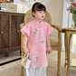 Mom and Daughter Pink Mini Flowers Ao Dai Set| Pre-made Traditional Vietnamese Ao Dai | Lunar New Year | Ao Dai for Girl, Mom|