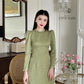 Pearl Silk Ao Dai Set (3 Colors) |Pre-made Modernized Vietnamese Ao Dai | Lunar New Year| Ao Dai Cach Tan With Pants| Ao Dai Truyen Thong|C4