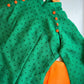 Plain Polka Dots Ao Dai Set (Green/Pink)