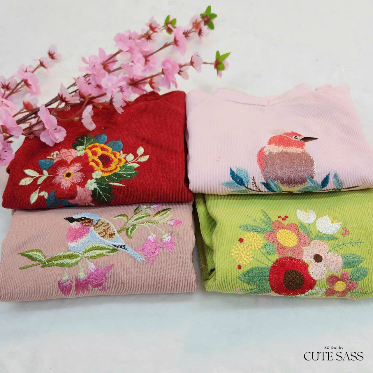 Girl Embroidery Ao Dai Set (4 Colors) |Pre-made Traditional Vietnamese Ao Dai|Lunar New Year| Kid Ao Dai| Ao Dai for Girl |