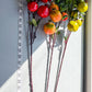 Pomegranate Faux Branches 35" Tall, 7 Poms - Tet Decoration