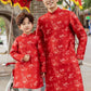 Men and Boy Red Printed Dragon Ao Dai Top | Pre-made Vietnamese Ao Dai| Lunar New Year | Ao Dai for Girl, Mom, Dad, Boy | Ao Dai Tet|M4