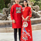 Family Printed Red Ao Dai Set | Pre-made Vietnamese Ao Dai| Lunar New Year | Ao Dai for Girl, Mom, Dad, Boy | Ao Dai Tet|M