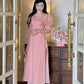 V-Neck Sparkle Ao Dai Set (3 Colors) |Pre-made Modernized Vietnamese Ao Dai | Lunar New Year| Ao Dai Cach Tan With Pants|