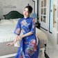 Hoa Vien - Blue Ao Dai Set | Pre-made Traditional Vietnamese Ao Dai| Women Ao Dai with Pants | Lunar New Year| Ao Dai Truyen Thong|