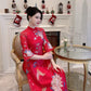 Hoa Vien - Red Ao Dai Set | Pre-made Traditional Vietnamese Ao Dai| Women Ao Dai with Pants | Lunar New Year| Ao Dai Truyen Thong|