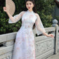 TRADITIONAL Tu Minh Ao Dai Set (5 COLORS) | Pre-made Traditional Vietnamese Ao Dai| Ao Dai with Pants | Lunar New Year| Ao Dai Truyen Thong|